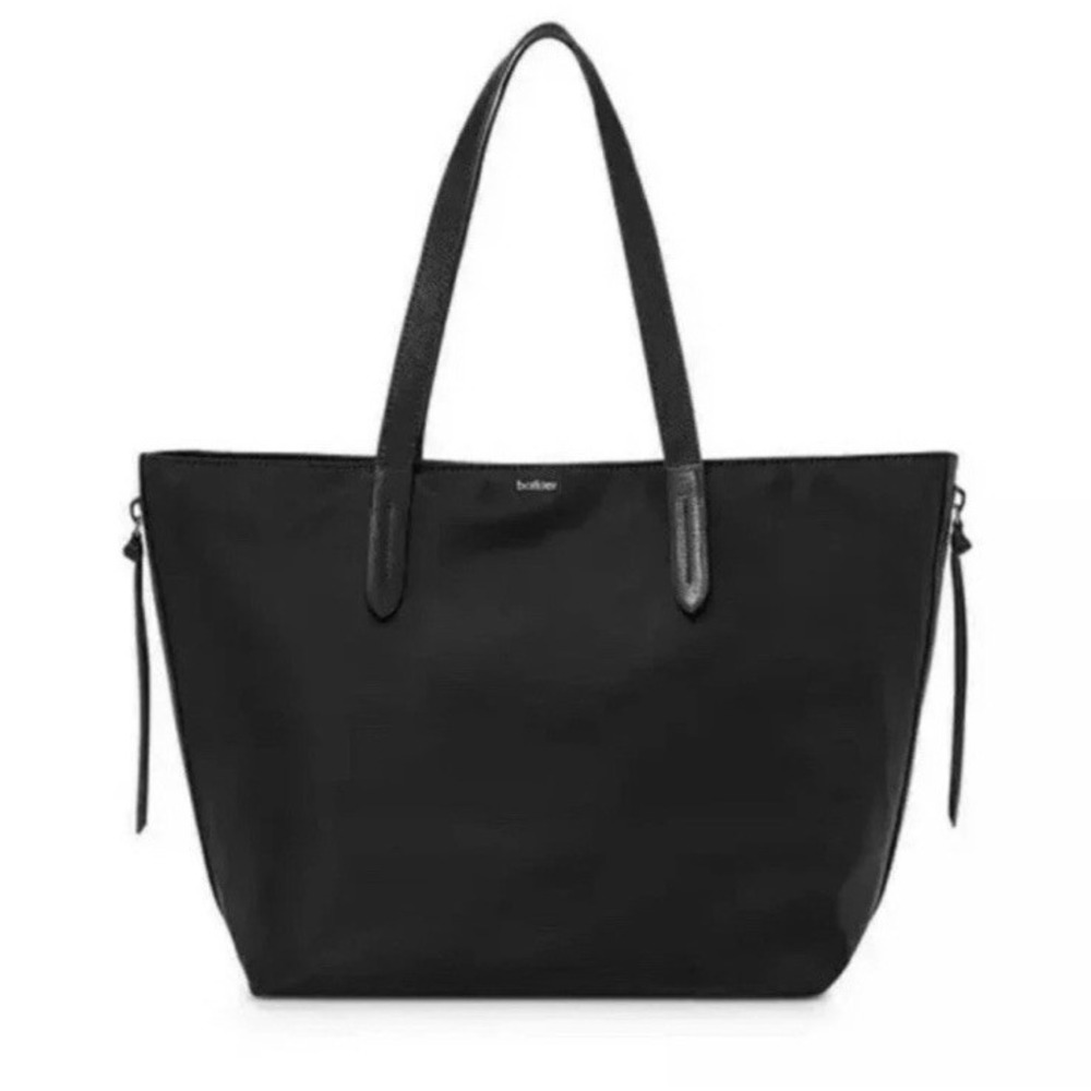 Botkier NY Black Nylon Tote Purse Zipper Accents EUC Travel Spacious Work bag